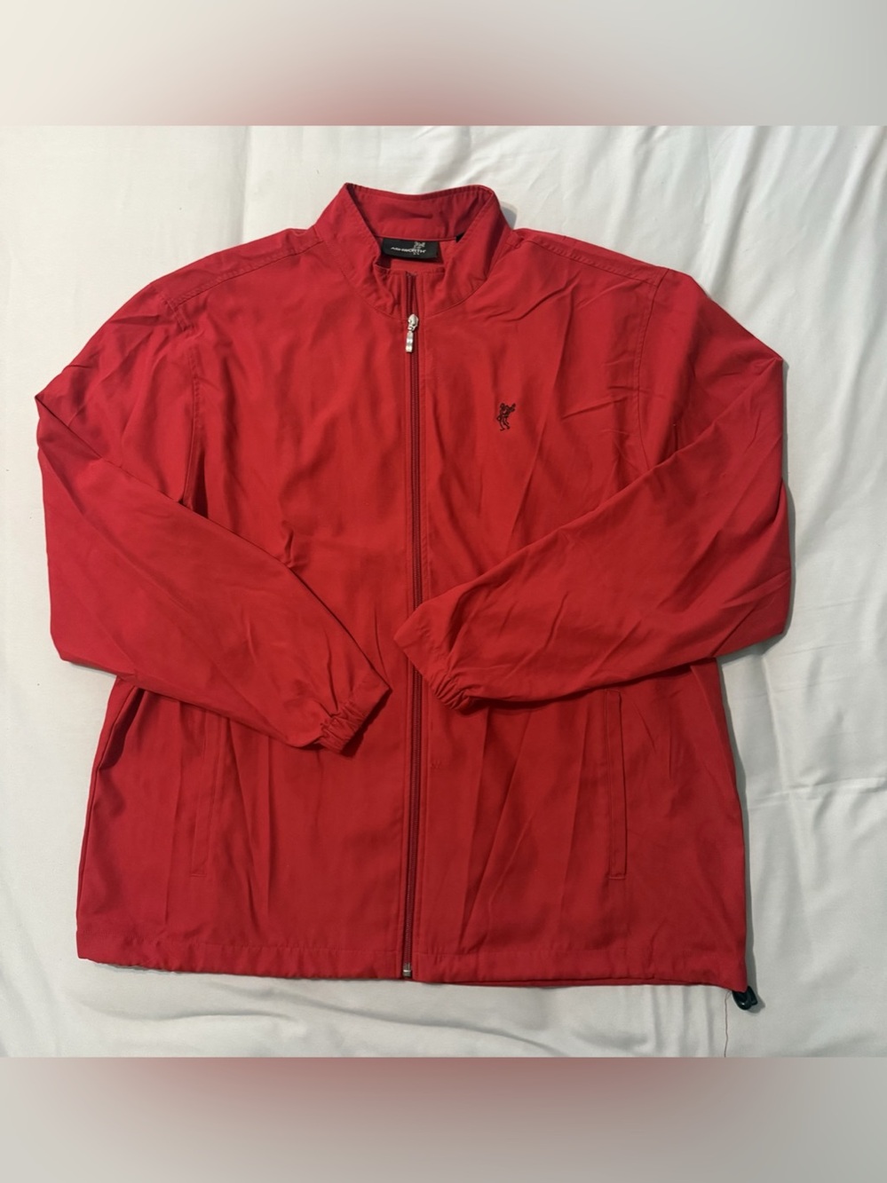 Ashworth Weather Systems Full Zip Windbreaker Jacket Men's Red Large